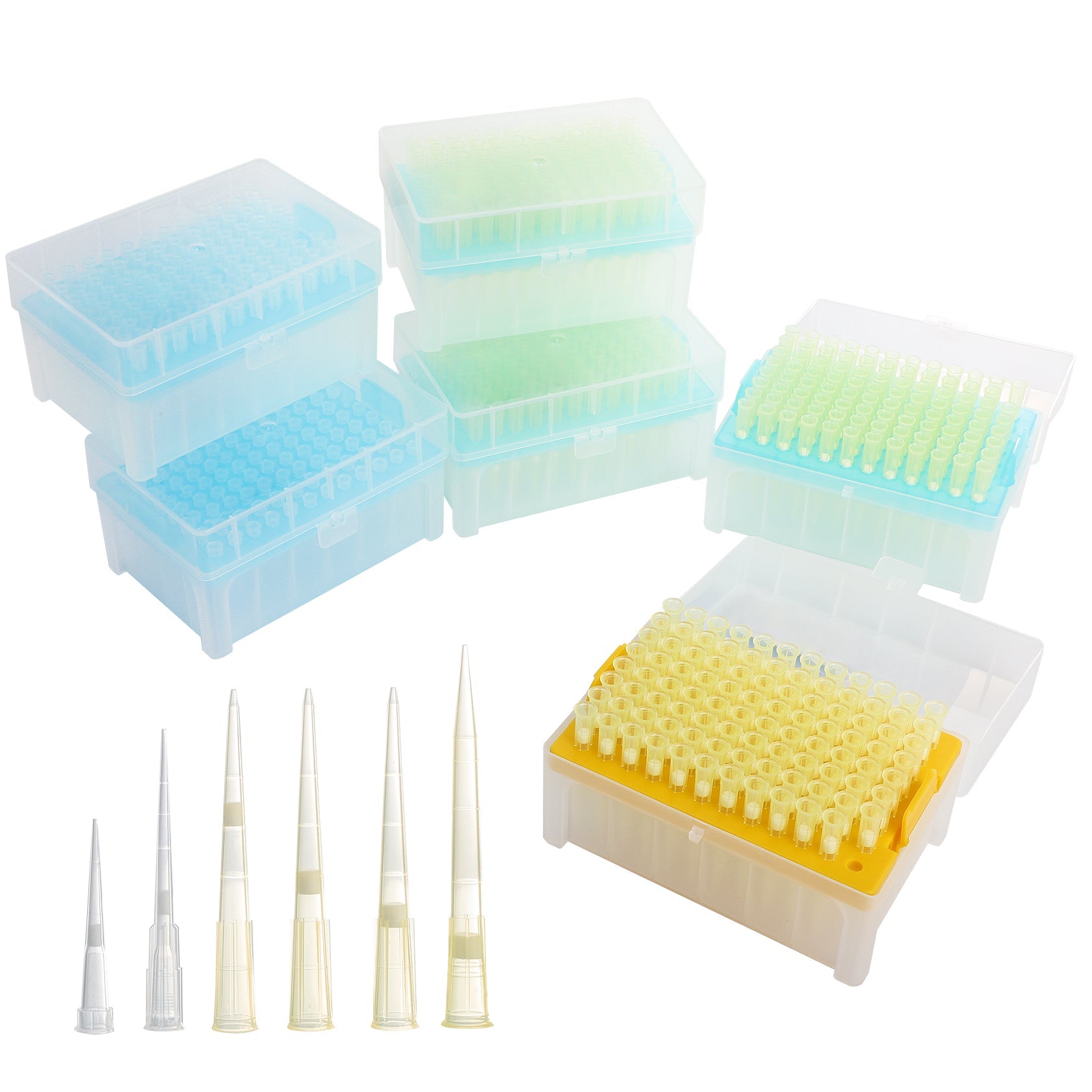 Low Retention Racked Non-Filtered Pipette Tips