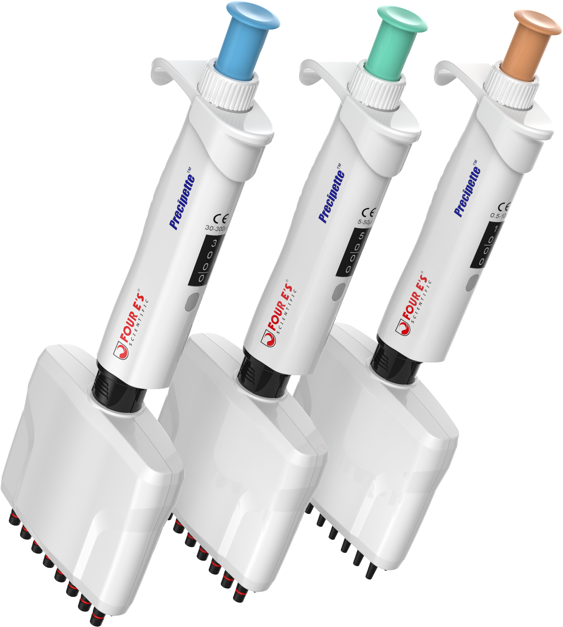 Multi-Channel Adjustable Volume Pipette, side view