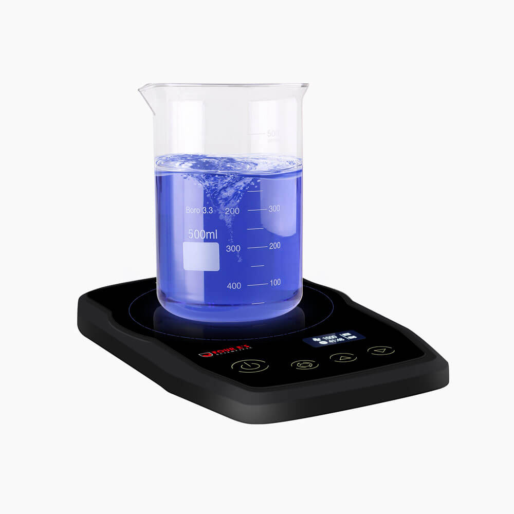 Ultra-flat Mini Magnetic Stirrer, angle view